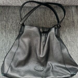Silver coach shoulder bag